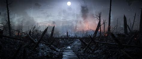 Hd Wallpaper Battlefield Battlefield 1 Landscape Night Warzone