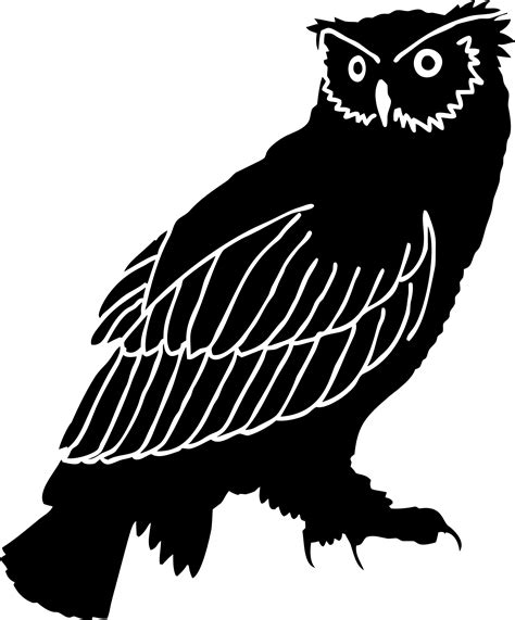 Dxf Files Vector Models Png Silhouette Owl Owl Poster Owl Sticker Birds