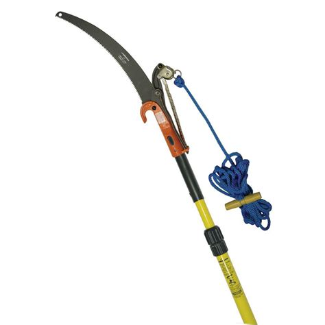 Jameson 7 14 Ft Telescoping Pole Saw With Center Cut Pruner Blade And