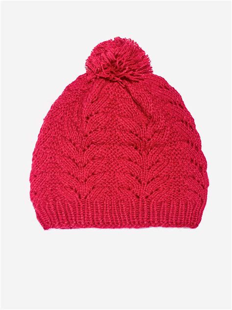 Red Beanie Hat For Women Handmade With Soft Alpaca Wool Inti Alpaca