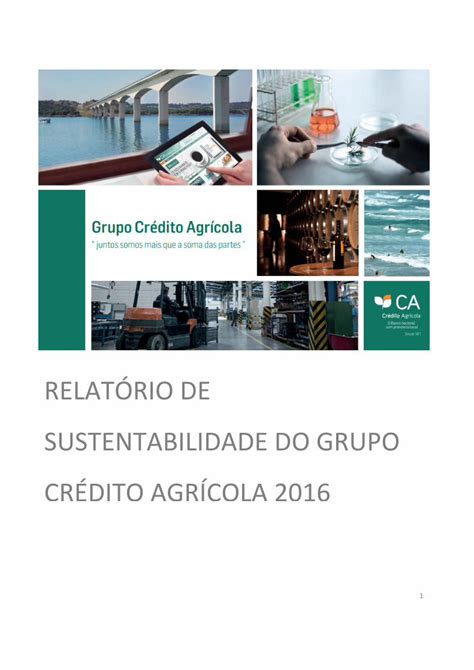Pdf Relat Rio De Sustentabilidade Do Grupo Cr Dito