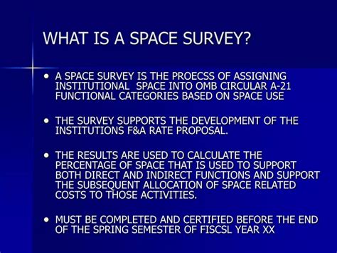 Ppt What Is A Space Survey Powerpoint Presentation Free Download