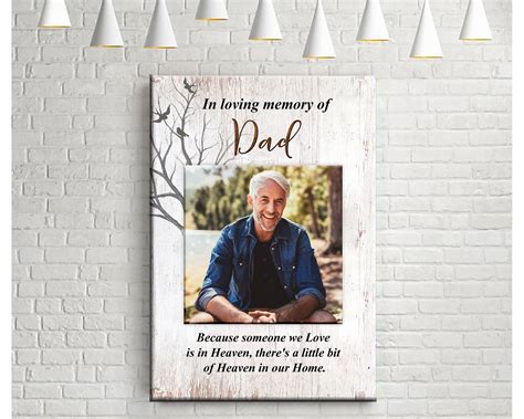 Personalized In Loving Memory Of Dad Canvas Custom Dad In Etsy
