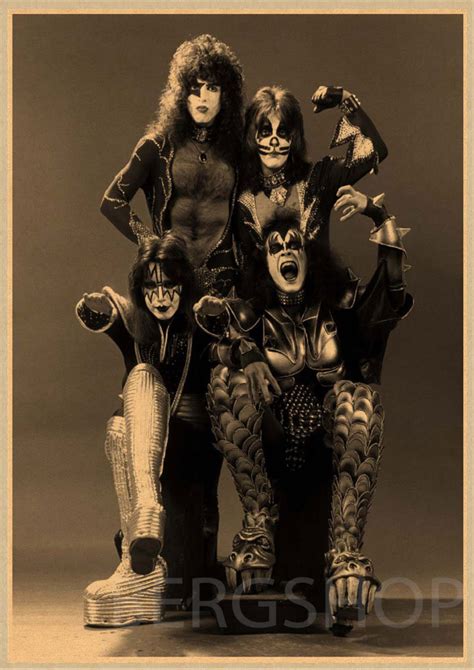 Kiss Band Poster Vintage Photograph Music Legendsart Print Etsy