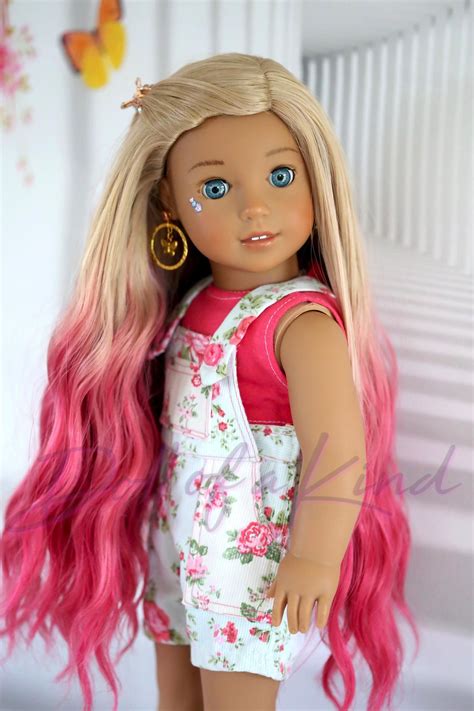 Coral Caramel American Girl Doll Ombre Wig Fits Most Etsy In 2020