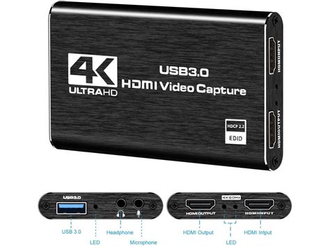 4k Audio Video Capture Card Usb 3 0 Hdmi Video Capture Device Full Hd 1080p For Game Recording