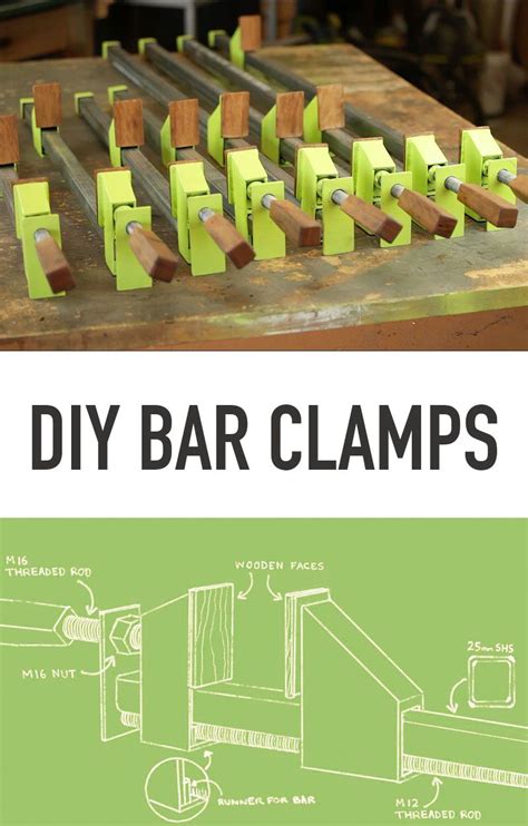 Homemade woods clamps elementary shop made bar wood bar clamps clamps no hardware how to. Homemade Bar Clamps | Woodworking projects diy, Diy ...
