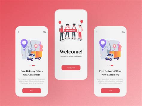 Juice Mobile App Ui Kit Design Splash And Welcome Screen Uplabs