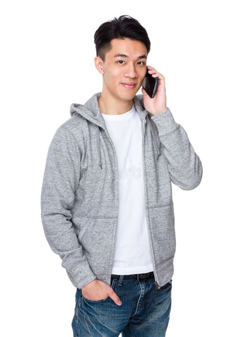 202 Asian Young Man Talk To Cellphone Stock Photos Free And Royalty