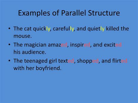 Ppt Parallel Structure Powerpoint Presentation Free Download Id