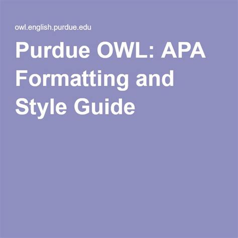Purdue owl reference apaall software. Purdue OWL: APA Formatting and Style Guide | Writing lab ...