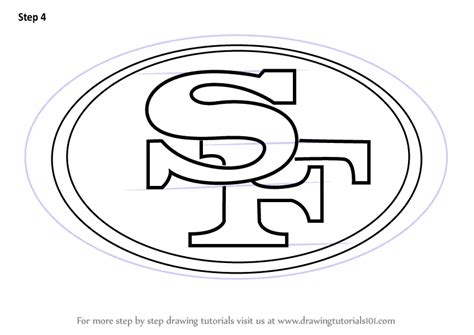 Learn How To Draw San Francisco 49ers Logo Nfl Step By Step Drawing