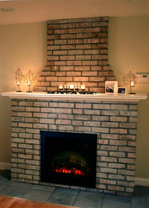 Building An Electric Fireplace With Brick Facade Hgtv