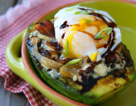 Grilled Avocado With Egg And Bacon Compote Recipe Grilled Avocado