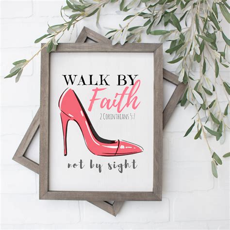 Walk By Faith Illustrated Faith Bible Verse Prints And Etsy