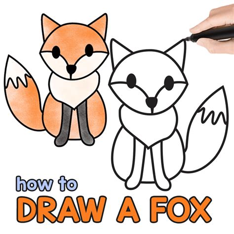 How To Draw A Fox Cartoon Preferencething Cafezog