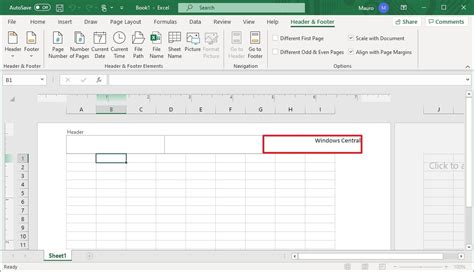 How To Add A Header And Footer In Excel Windows Central