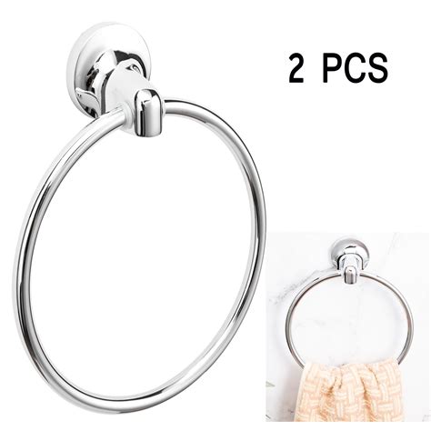Sayfut 2pcs Towel Ring Bathroom Hand Towel Holder Brushed Nickel Circle