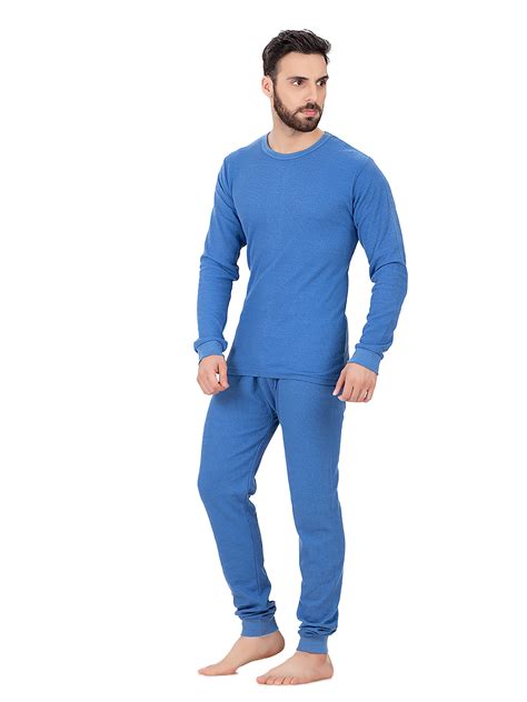 pands cotton waffle knit thermal underwear set 2pc for men shirt long john
