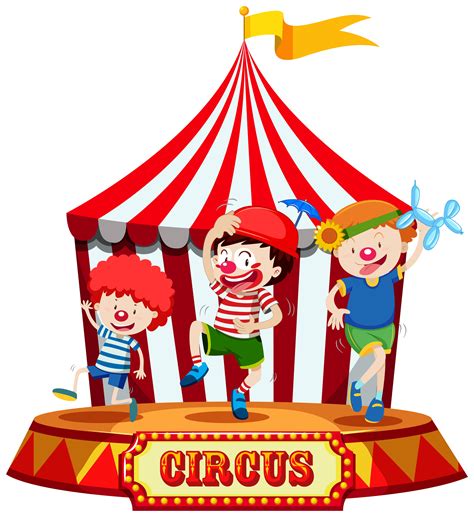 Kids On Circus Stage 297111 Vector Art At Vecteezy