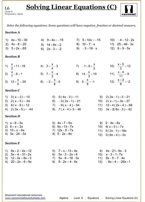 All of your worksheets are now here on mathwarehouse.com. 9Th Grade Algebra Worksheets | 10th grade math worksheets ...