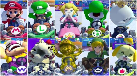 Mario Kart 8 Deluxe All Characters Losing Animations Youtube