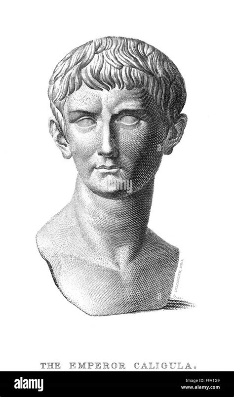 Caligula 12 41 Ad Nroman Emperor 37 41 Ad Line Engraving After