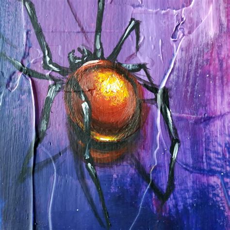 Spider Painting Original Acrylic Spider Artwork Spider Wall Etsy