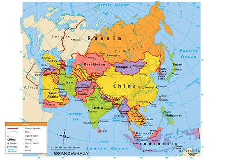 Asia Map With Names Of Countries Map Of Atlantic Ocean Area
