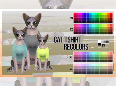The Sims Resource Cat Tshirt Recolor