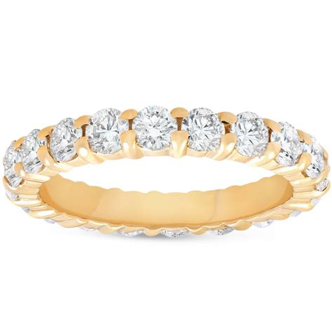 2ct Prong Diamond Eternity Ring 14k Yellow Gold