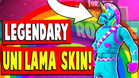 Legendary Uni Lama Skin In Fortnite Battle Royale Youtube