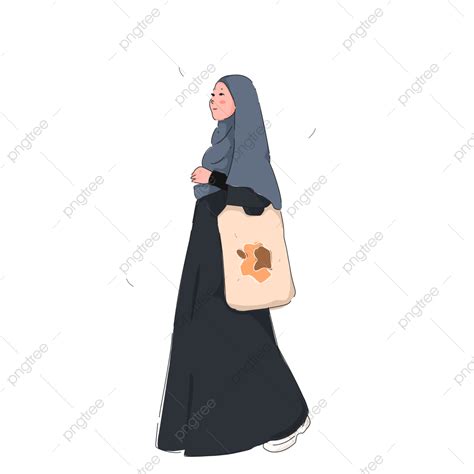 hijab fashion vector hd png images hijab syar i fashion cartoon cartoon hijab girl islamic