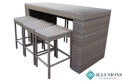 Oasis Bar Table Sets With Backless Bar Stools Illusions Of Grandeur