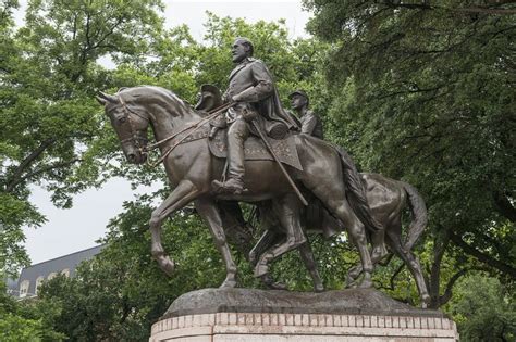 Equestrian Statue Of Confederate General Robert E Lee Astride His