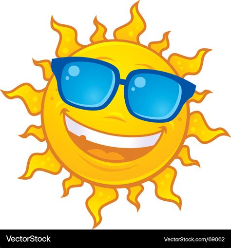 Sun Wearing Sunglasses Royalty Free Vector Image