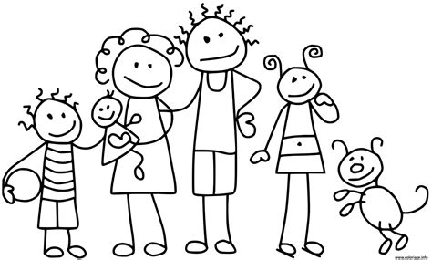 Coloriage Famille Maternelle Facile