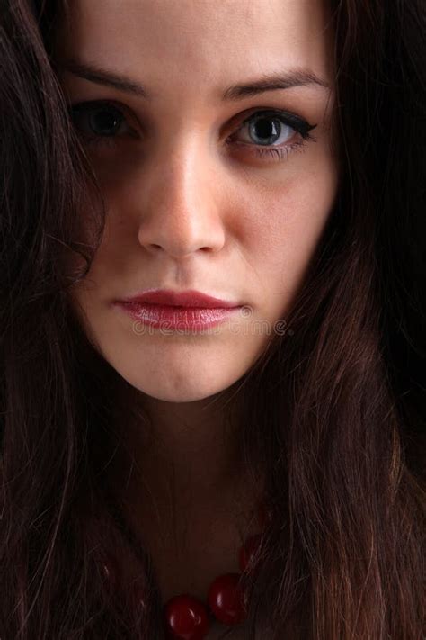 Young Brunette Portrait Stock Photo Image Of Face Expression 17764548