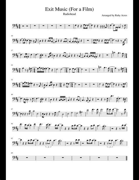 Exit Music For A Film Radiohead Sheet Music For Piano Download Free