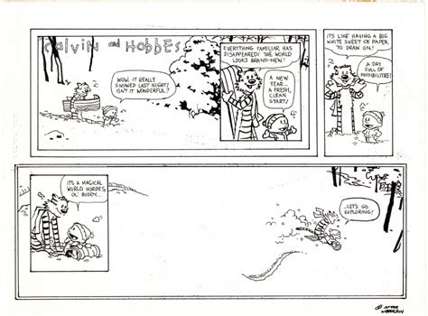 final calvin and hobbes strip recreation in nathan hartz s calvin and hobbes commissions comic
