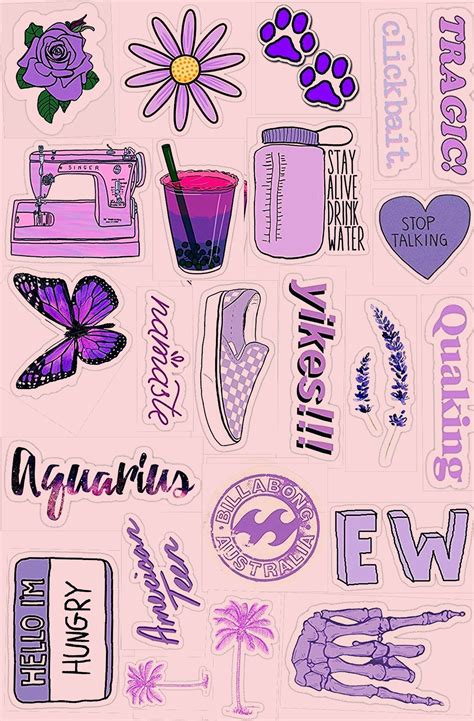 Printable Aesthetic Stickers Customize And Print