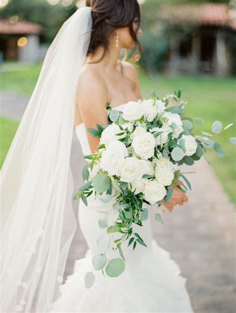 Wedding Flower Bouquets Eucalyptus Wedding Flowers White Roses