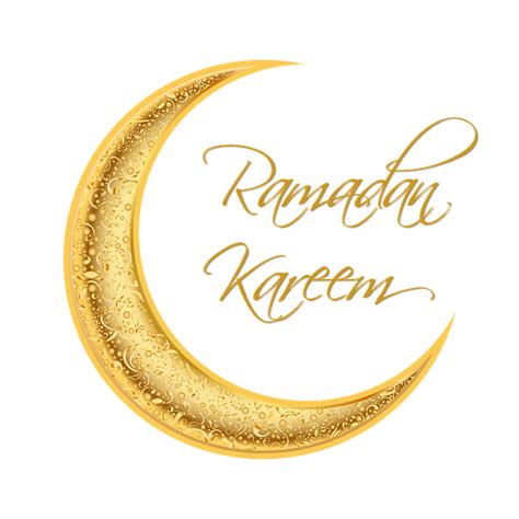 Ramadan Kareem Golden Crescent Png Transparente Stickpng