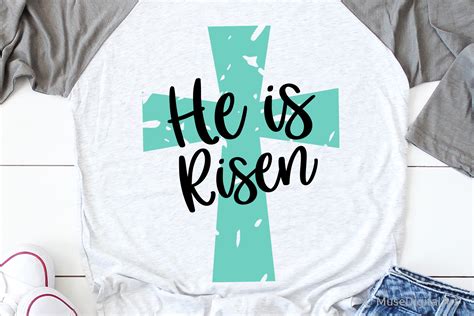 He Is Risen Svg Easter Svg Christian Svg Grunge Distressed