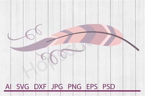 Feather Svg Feather Dxf Cuttable File By Hopscotch Designs Thehungryjpeg