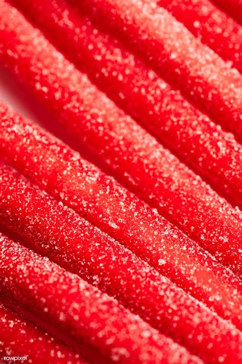 Red Chewy Candies Coated With Sugar Premium Image By