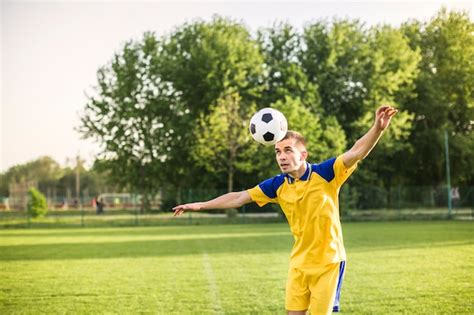 Free Photo Amateur Football Concept With Man Training