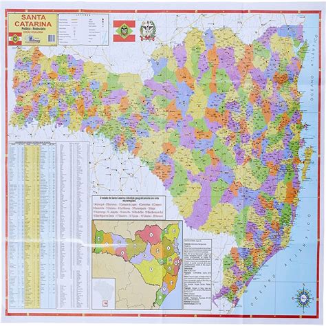 Mapa Pol Tico Rodovi Rio De Santa Catarina Edi O Atualizada Autor Editora Multimapas Shopee
