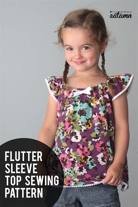 Girls Flutter Sleeve Dress Or Top Sewing Tutorial And Free Pattern In 4t