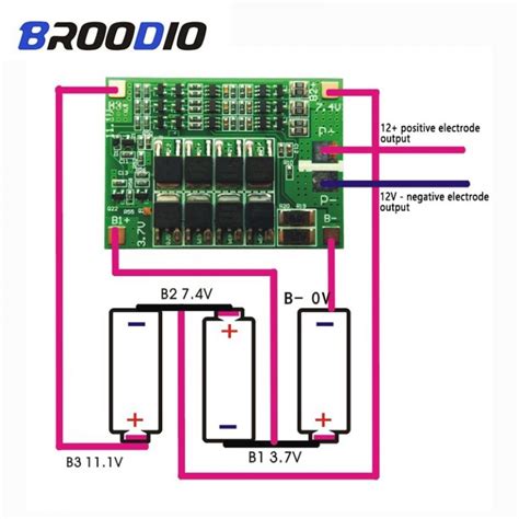 3s 40a Bms 111v 126v 18650 Lithium Batterie Protection Conseil Avec